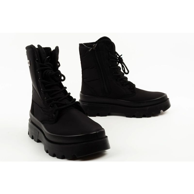 7. Progress Women’s Winter Snow Boots Black, Insulated with Sheepskin Lining