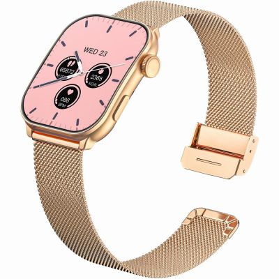 6. GRAVITY GT28-8 Women's Smartwatch Strap + Bracelet Rose Gold Navy Blue