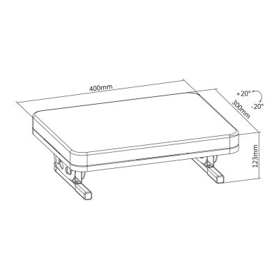 20. MACLEAN ERGONOMIC FOOTREST, SMOOTHLY ADJUSTABLE ANGLE WITH CUSHION MC-460
