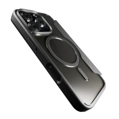 8. Puro Book Mag MagSafe Leather Case with Flap and Card Slot for iPhone 16 Pro - Black