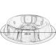 4. Stainless Steel Bowl for Dogs and Cats, 20 cm