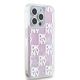 4. DKNY Liquid Glitter Multilogo iPhone 15 Pro Case - Pink