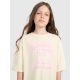 3. Oversized T-shirt with print for girls 4F 4FJRAW25TTSHF3197-12S