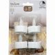 5. SET OF 4 TEA LIGHT LED TIMER CANDLES WHITE