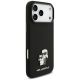 4. Karl Lagerfeld Silicone Karl&Choupette Metal Pin Case for iPhone 18 Pro Max / 17 Pro Max – Black