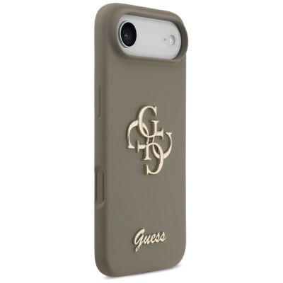 4. Guess Silicone Big 4G Script Case for iPhone Air - Brown