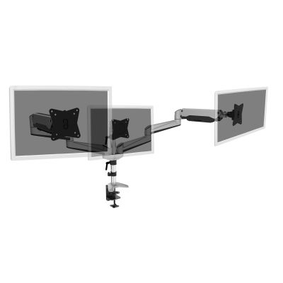 2. Triple desk arm (clamp) 3xLCD max. 27" max. 6kg tilt and swivel 360° (PIVOT)
