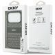 8. DKNY Repeat Texture Pattern with Tonal Stripe iPhone 17 Pro Case - Black