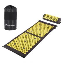 HMS AKM04 Premium Acupressure Mat, Black, Set with Pillow