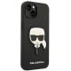 4. Karl Lagerfeld Saffiano Karl`s Head Patch Case for iPhone 13 / 14 / 15 - Black