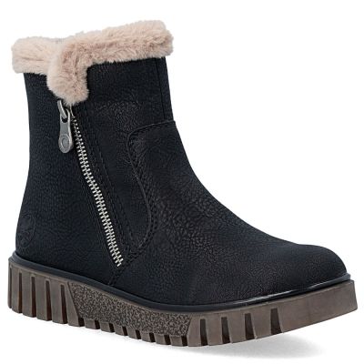 Women's insulated black ankle boots Rieker Y3481-01