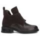 3. Women’s Leather Ankle Boots, Crocodile Effect, Chocolate Brown Filippo DBT820