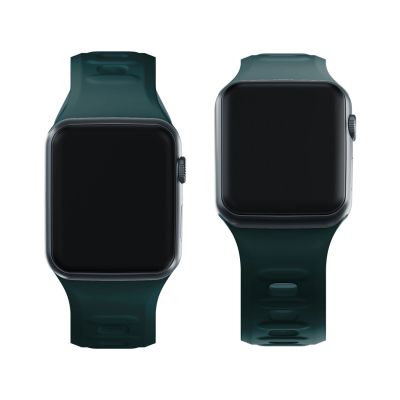 10. 3mk Silicone Watch Strap for Apple Watch 42 / 44 / 45 / 49 mm - green