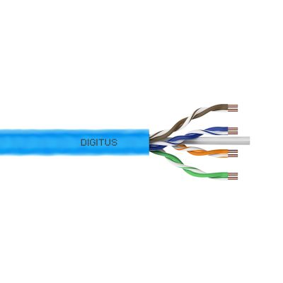 9. DIGITUS installation cable cat.6A, U/UTP, Eca, AWG 23/1, LSOH, 305m, blue, carton