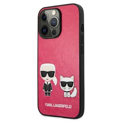 2. Karl Lagerfeld Ikonik Karl&Choupette Case for iPhone 13 Pro / iPhone 13 - Fuchsia