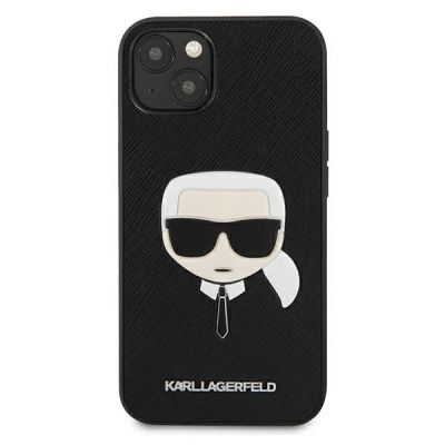 3. Karl Lagerfeld KLHCP13SSAKHBK iPhone 13 mini 5,4" czarny/black hardcase Saffiano Ikonik Karl's Head