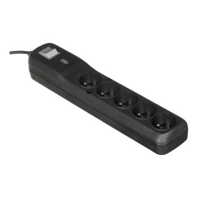 4. Lestar LV530W 2.5m power strip (5 x UTE; 10 A; 2.5m; black)