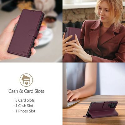 4. Tech-Protect Wallet Case for Samsung Galaxy A56 5G - Burgundy