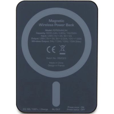 3. Powerbank Ferrari Metal Logo MagSafe 15W 5000mAh - black