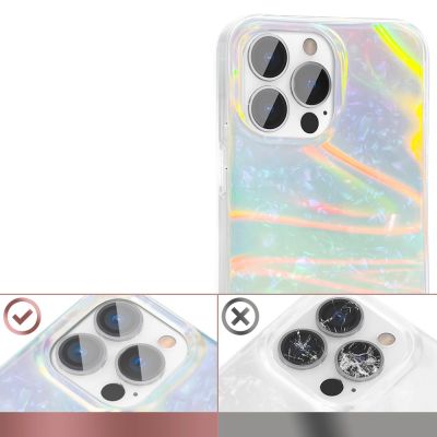 4. Kingxbar Shell Series luxury elegant phone case for iPhone 13 Pro pearl-mint