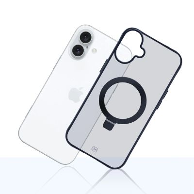 13. 3mk Smoke Case Mag&Stand for Apple iPhone 16 - black