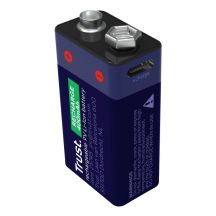 TRUST 9V battery charged via USB-C