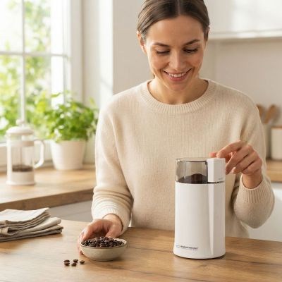 14. Esperanza Espresso EKC001W Coffee Grinder (160 W; Blade Grinder; White)