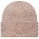 New Era Women’s Glitter Beanie New York Yankees Hat 60691293 Beige One Size