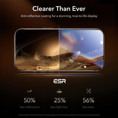 6. ESR UltraFit Armorite Pro Tempered Glass for iPhone 17 Pro - Clear
