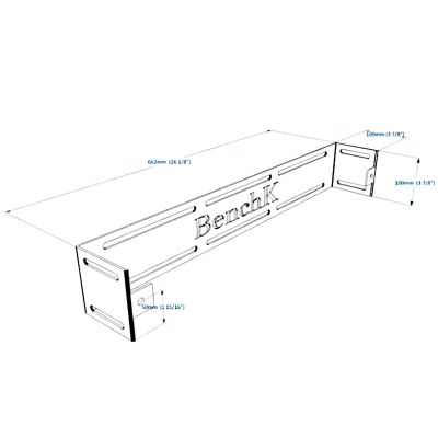 5. Black Mounting Brackets for BENCHK WHB SB Wall Bars