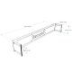 5. Black Mounting Brackets for BENCHK WHB SB Wall Bars