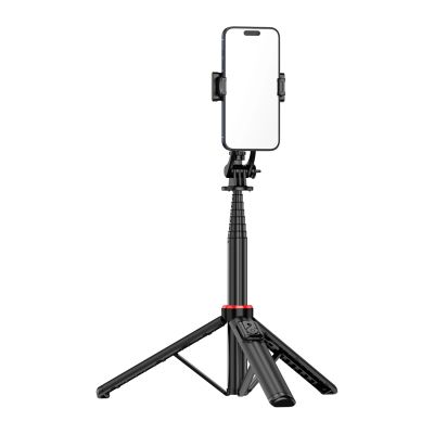 8. Selfie stick WC1Y2S 1.3m aluminum alloy telescopic tripod with phone holder - black