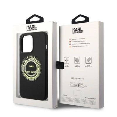 8. Karl Lagerfeld Silicone RSG case for iPhone 14 Pro - black