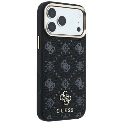 4. Guess Peony 4G Small Logo MagSafe Case for iPhone 17 Pro / 18 Pro - Black