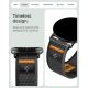 7. Spigen Athlex Air Band for Google Pixel Watch 41 mm – Black-Orange