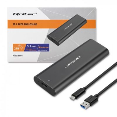 2. QOLTEC M.2 SATA SSD CASE | NGFF | USB TYPE C