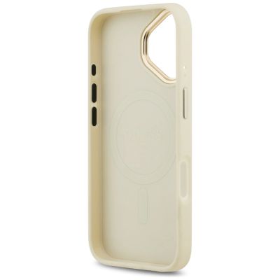 7. Guess Peony Hot Stamp MagSafe iPhone 17 Case - Beige