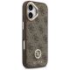 4. Guess 4G Strass Logo & Big Strap Metal Buttons MagSafe Case for iPhone 17 - Brown