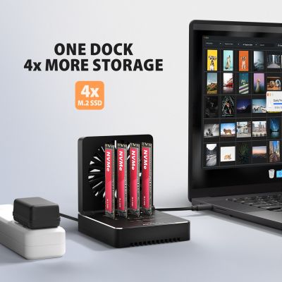 7. Axagon ADSA-M2C44 USB 4 Type-C Hard Drive Docking Station Black