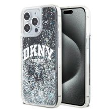 DKNY Liquid Glitter Big Logo Case for iPhone 15 Pro Max - Black