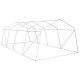 42. GREENHOUSE GARDEN TUNNEL 300x600x200CM PE STRUCTURE STEEL GREEN