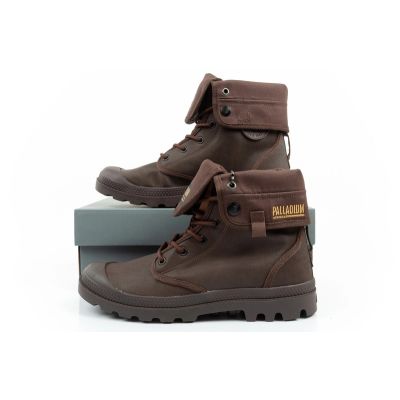 10. Palladium Men's Baggy Coated High Top Sneakers, Fashionable Dark Brown