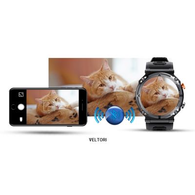 19. VELTORI VT130-1 Smartwatch Black Silicone Strap