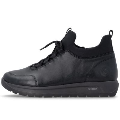 9. Women's leather insulated ankle boots black Remonte Rieker D2V06-35