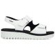 2. Women's leather wedge sandals white Rieker V1382-80
