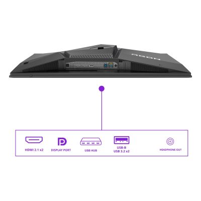 4. AOC AGON PRO AG276QKD2 computer monitor 67.3 cm (26.5") 2560 x 1440 px Quad HD QD-OLED Black, Gray