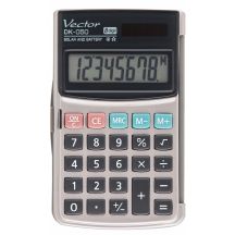 Vector Pocket Calculator DK-050, Gray