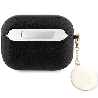 2. Guess GUAP2PGEHCDK case for AirPods Pro 2 cover - black Fixed Glitter Heart Diamond Charm