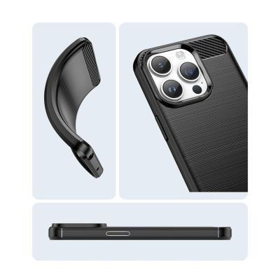 15. Carbon Case iPhone 14 Pro flexible gel back cover blue