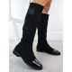 4. Women's patent suede boots, black, M.Daszyński MR2251-19